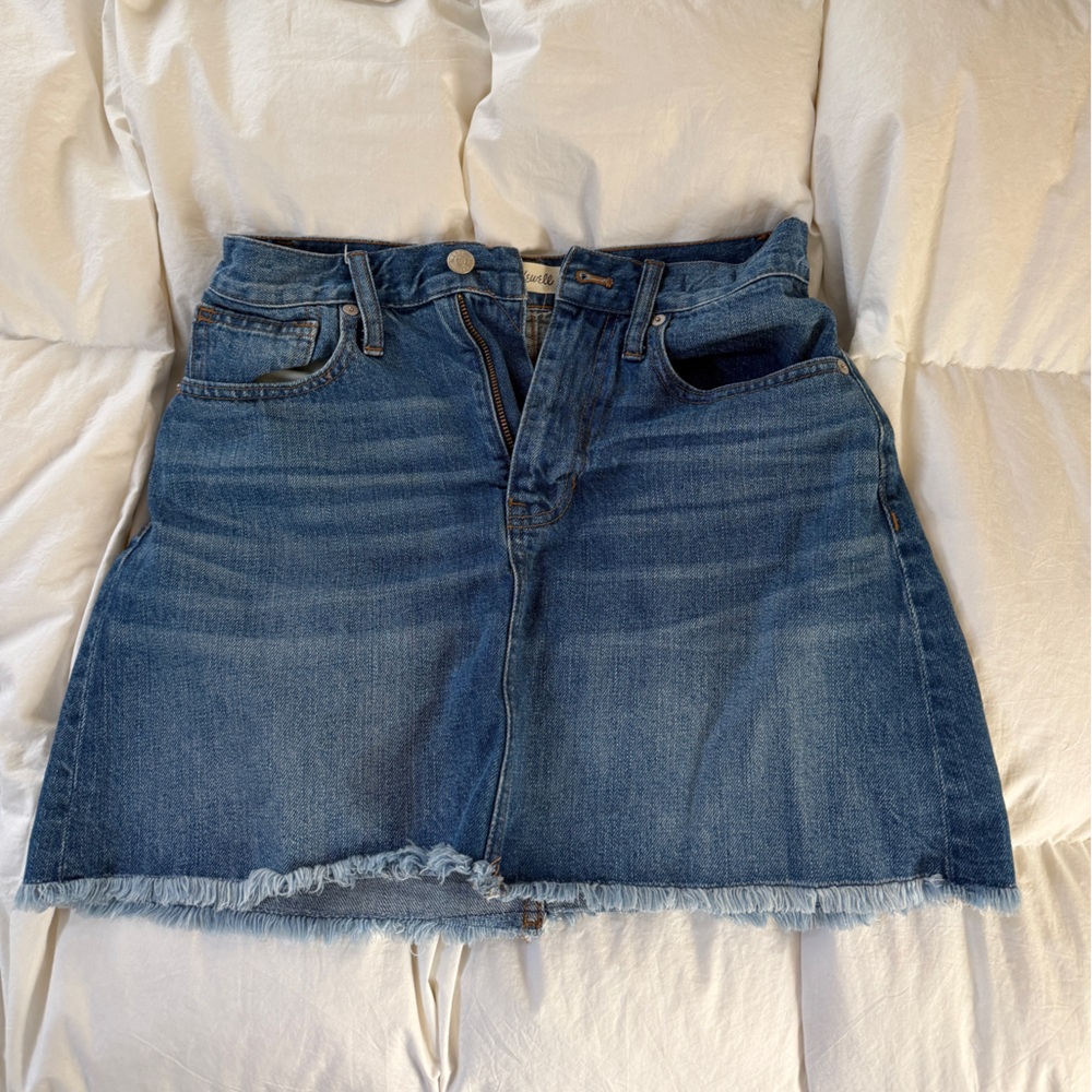 Madewell Rigid Denim A-Line Denim Skirt